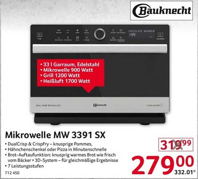 Mikrowelle MW 3391 SX von Bauknecht