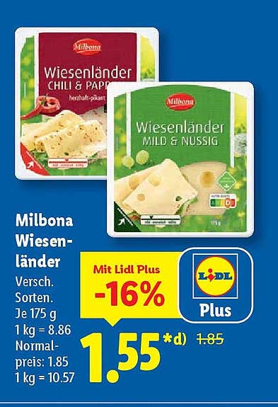 Milbona Wiesenländer - Verschiedene Sorten