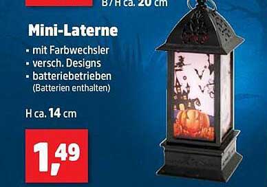 Mini-Laterne - 14 cm hoch mit Farbwechsel