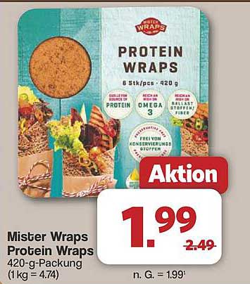 Mister Wraps Protein Wraps 420-g-Packung