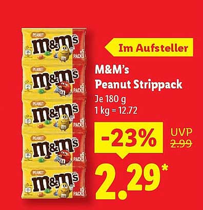 M&M's Peanut Strippack 180 g