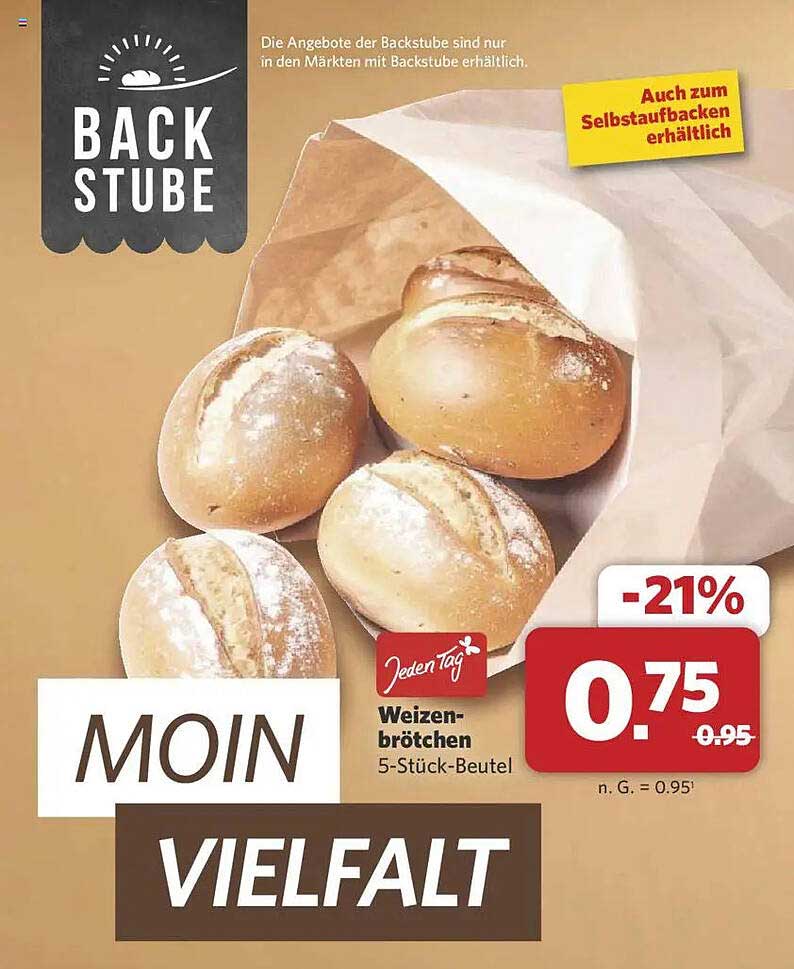Moin Weizenbrötchen 5-Stück-Beutel