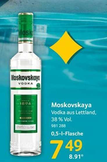 Moskovskaya Vodka, 0,5 l Flasche, 38 % Vol.