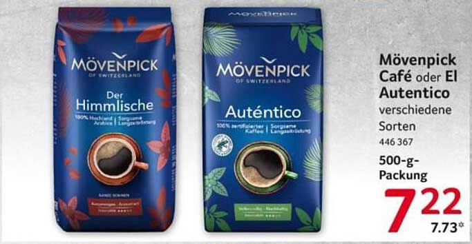 Mövenpick Café oder El Autentico – verschiedene Sorten