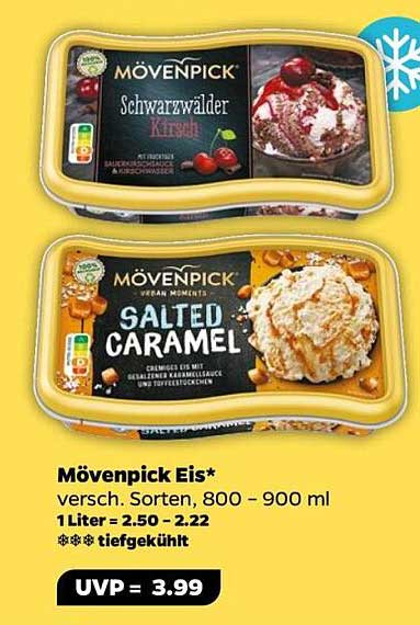 Mövenpick Eis - Verschiedene Sorten, 800 – 900 ml