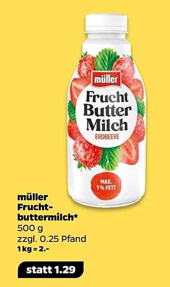 müller Fruchtbuttermilch Erdbeere 500 g