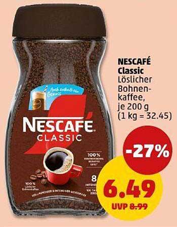 NESCAFÉ Classic Löslicher Bohnenkaffee, je 200 g