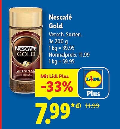 Nescafé Gold 200 g - Verschiedene Sorten