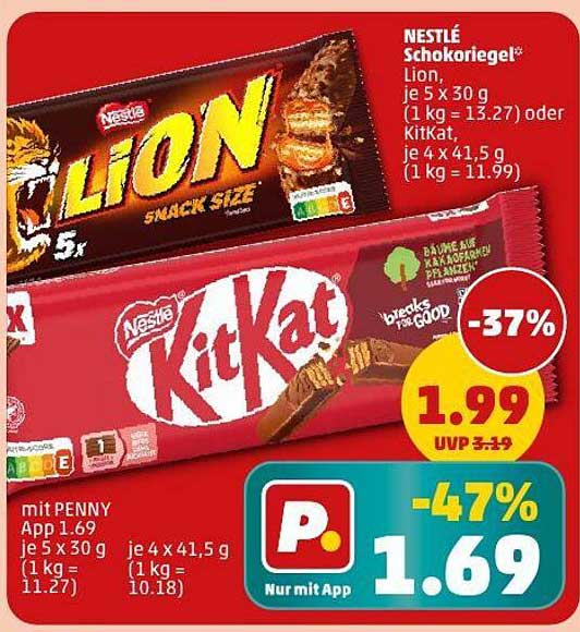 NESTLÉ Schokoriegel: Lion oder KitKat