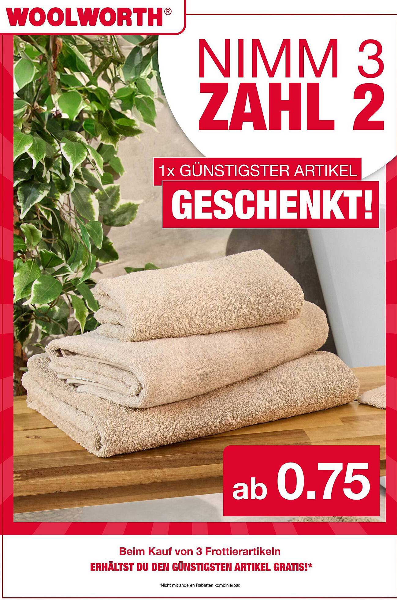 Nimm 3, zahl 2 – Der perfekte Deal für Frottierartikel