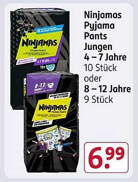 Ninjamas Pyjama Pants Jungen 4 – 7 Jahre oder 8 – 12 Jahre