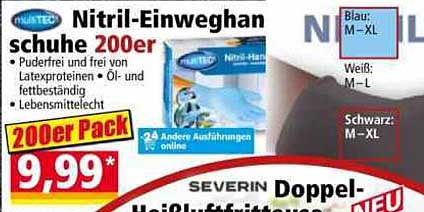Nitril-Einweghandschuhe 200er Pack