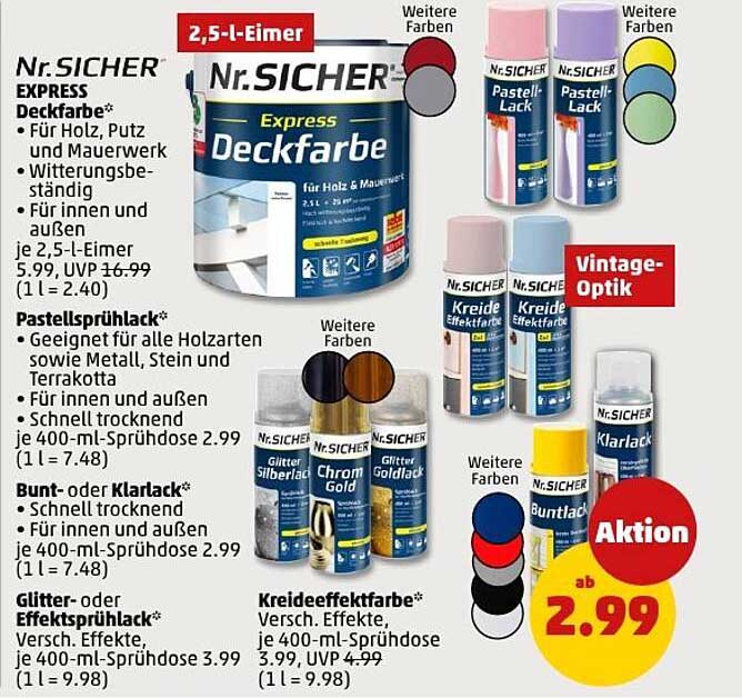 Nr. SICHER Express Deckfarbe (2,5 l)