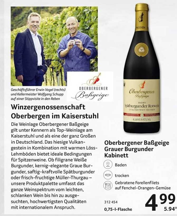 Oberbergener Baßgeige Grauer Burgunder Kabinett