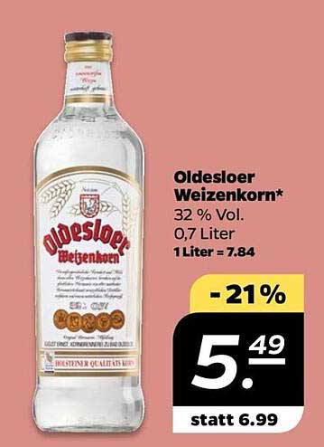 Oldesloer Weizenkorn 0,7 Liter - jetzt zum Aktionspreis!