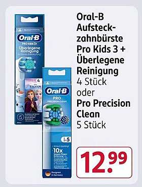 Oral-B Aufsteckzahnbürste Pro Kids 3 + Überlegene Reinigung