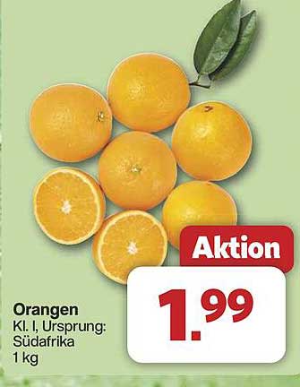 Orangen Kl. I, Ursprung: Südafrika - 1 kg