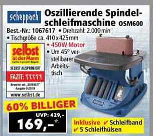 Oszillierende Spindelschleifmaschine OSM600