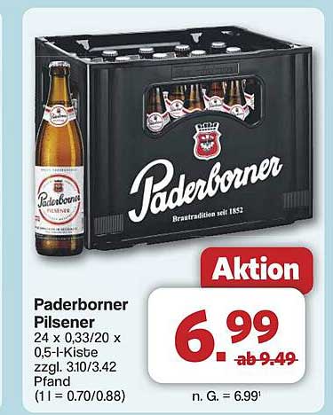 Paderborner Pilsener 24 x 0,33l im Kasten