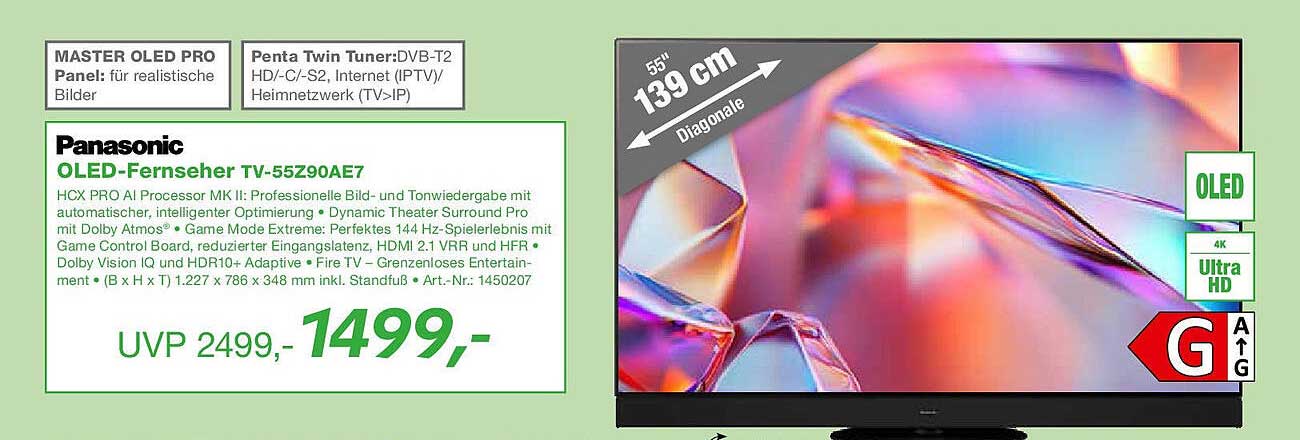 Panasonic OLED-Fernseher TV-55Z90AE7