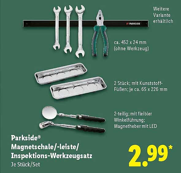 Parkside® Magnet-Schale/-Leiste/Inspektions-Werkzeugsatz - Je Stück/Set