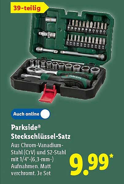 Parkside® Steckschlüssel-Satz 39-teilig