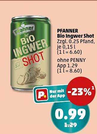 PFANNER Bio Ingwer Shot