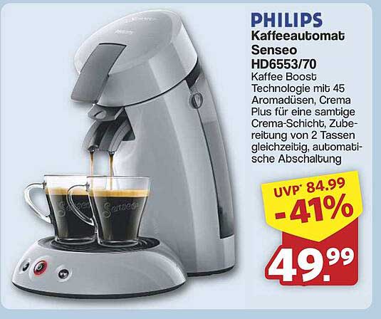 PHILIPS Kaffeeautomat Senseo HD6553/70