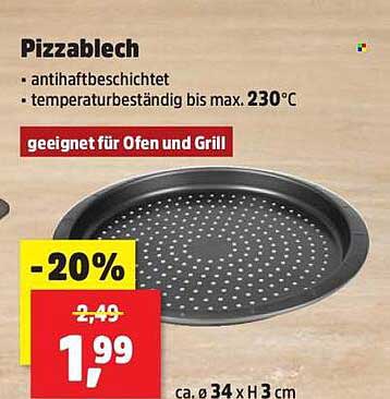 Pizzablech - geeignet für Ofen und Grill