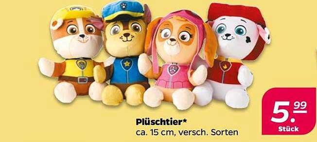 Plüschtier* ca. 15 cm, versch. Sorten