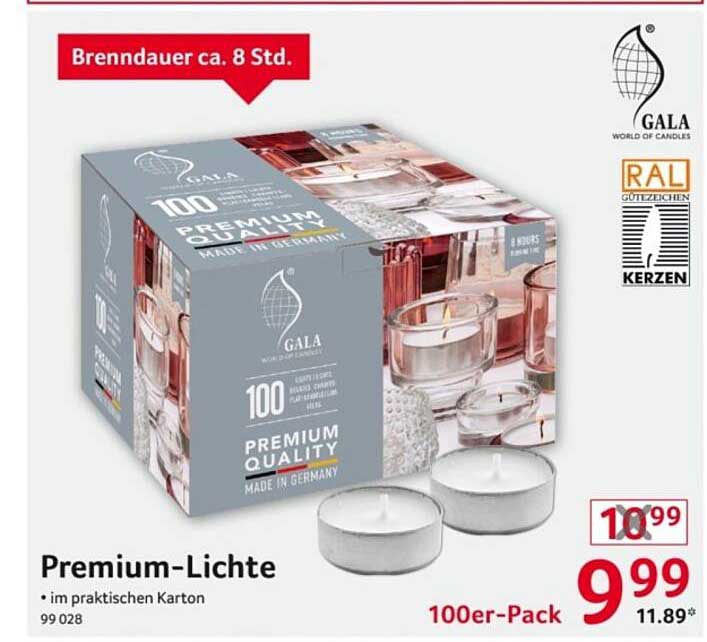 Premium-Lichte 100er-Pack - Gala