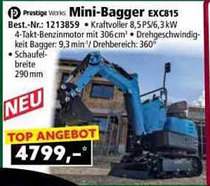 Prestige Works Mini-Bagger EXC815