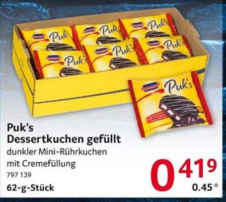 Puk's Dessertkuchen gefüllt – dunkler Mini-Rührkuchen mit Cremefüllung