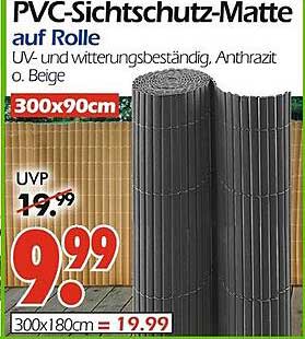 PVC-Sichtschutz-Matte auf Rolle
