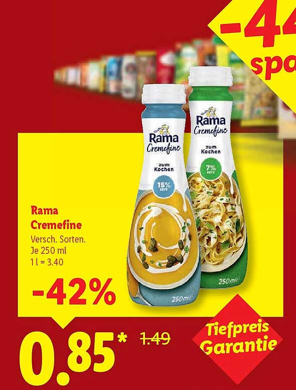 Rama Cremefine - Verschiedene Sorten 250 ml