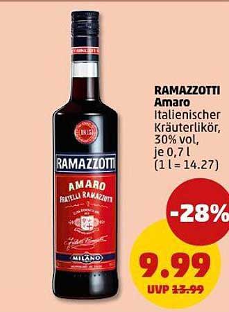 RAMAZZOTTI Amaro - Italienischer Kräuterlikör, 0,7 l