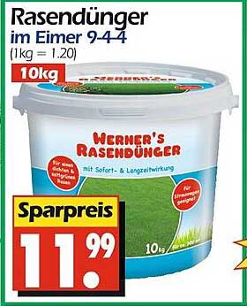 Rasendünger im Eimer 9-4-4 (10kg)