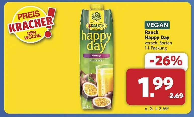 Rauch Happy Day Maracuja 1-Liter-Packung