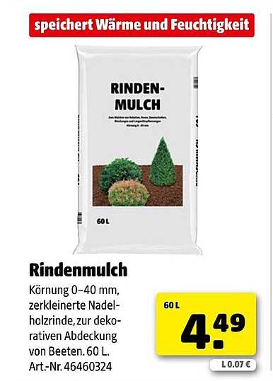 Rindenmulch 60 L - Ideal für Ihren Garten