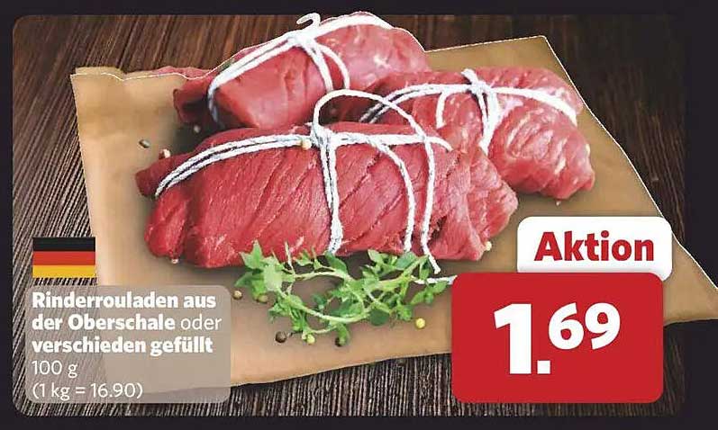 Rinderrouladen aus der Oberschale oder verschieden gefüllt