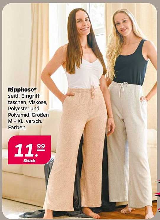 Ripp Hose mit seitlichen Eingrifftaschen – Farben und Größen variabel