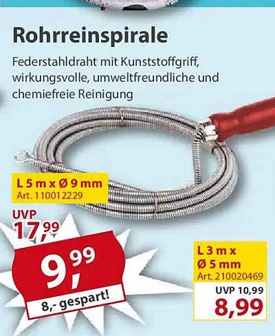 Rohrreinigungsspirale - Effektive und umweltfreundliche Reinigung für Ihr Zuhause