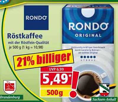 Rondo Röstkaffee 500 g - Original