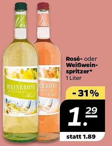 Rosé- oder Weißwein-Spritzer 1 Liter