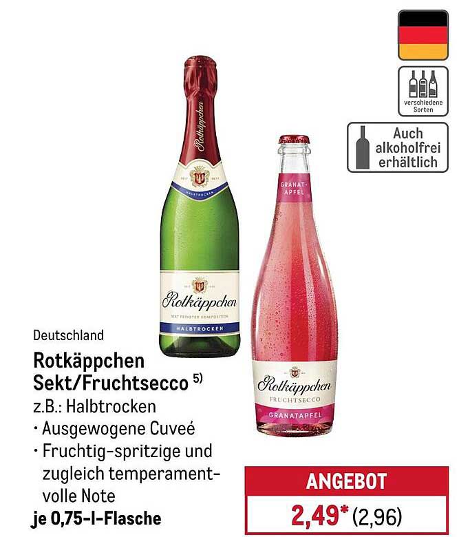 Rotkäppchen Sekt/Fruchtsecco 0,75-l-Flasche