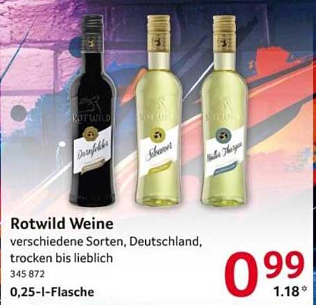 Rotwild Weine - verschiedene Sorten, Deutschland, trocken bis lieblich