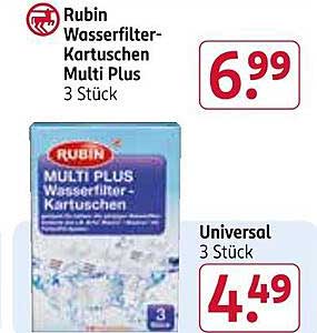 Rubin Wasserfilter-Kartuschen Multi Plus 3 Stück