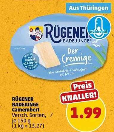 RÜGENER BADEJUNGE Camembert, verschiedene Sorten, je 150 g