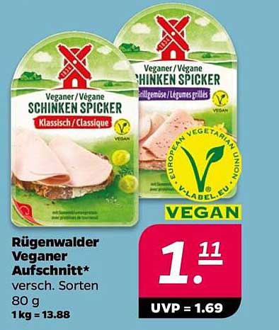 Rügenwalder Veganer Schinken Spicker – Klassisch