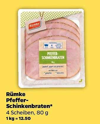 Rümke Pfeffer-Schinkenbraten* 4 Scheiben, 80 g